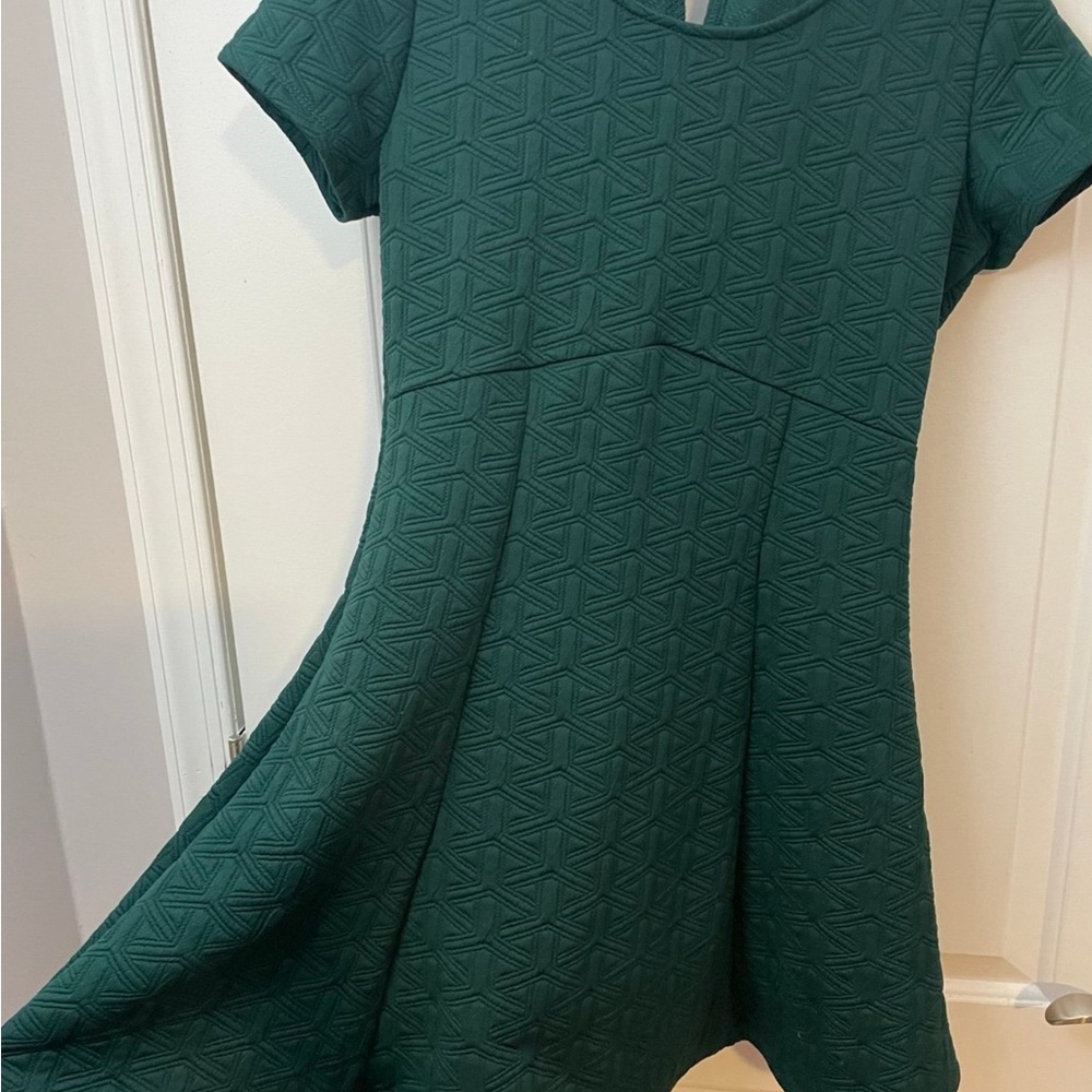 Green Fit-and-Flare Dress